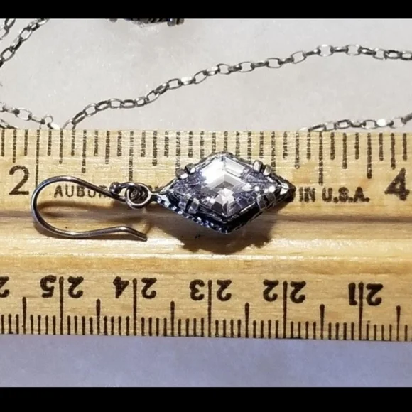 Silpada Sterling Silver & Zirconia Necklace & Earrings SET - Picture 9 of 10